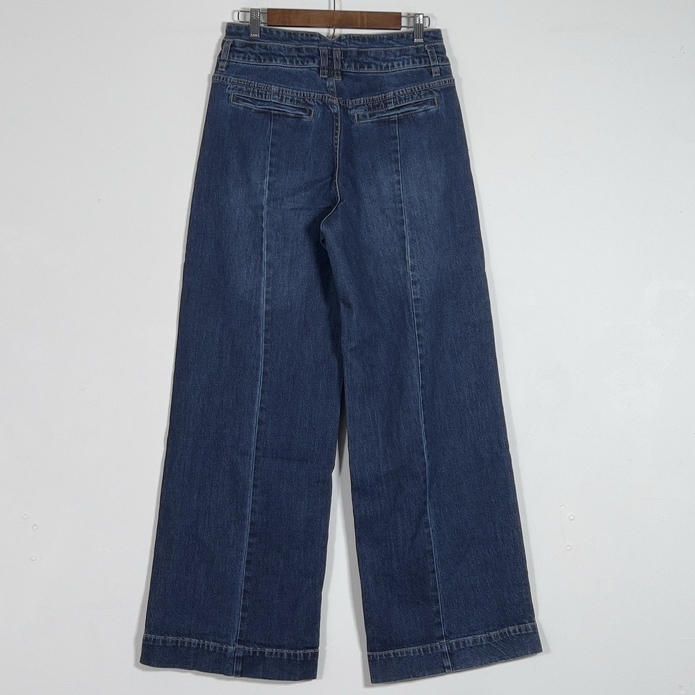 Scotch & Soda Free Spirit Wide Leg High Rise Jeans Womens Sz 8/29 Blue No Belt - Picture 5 of 14